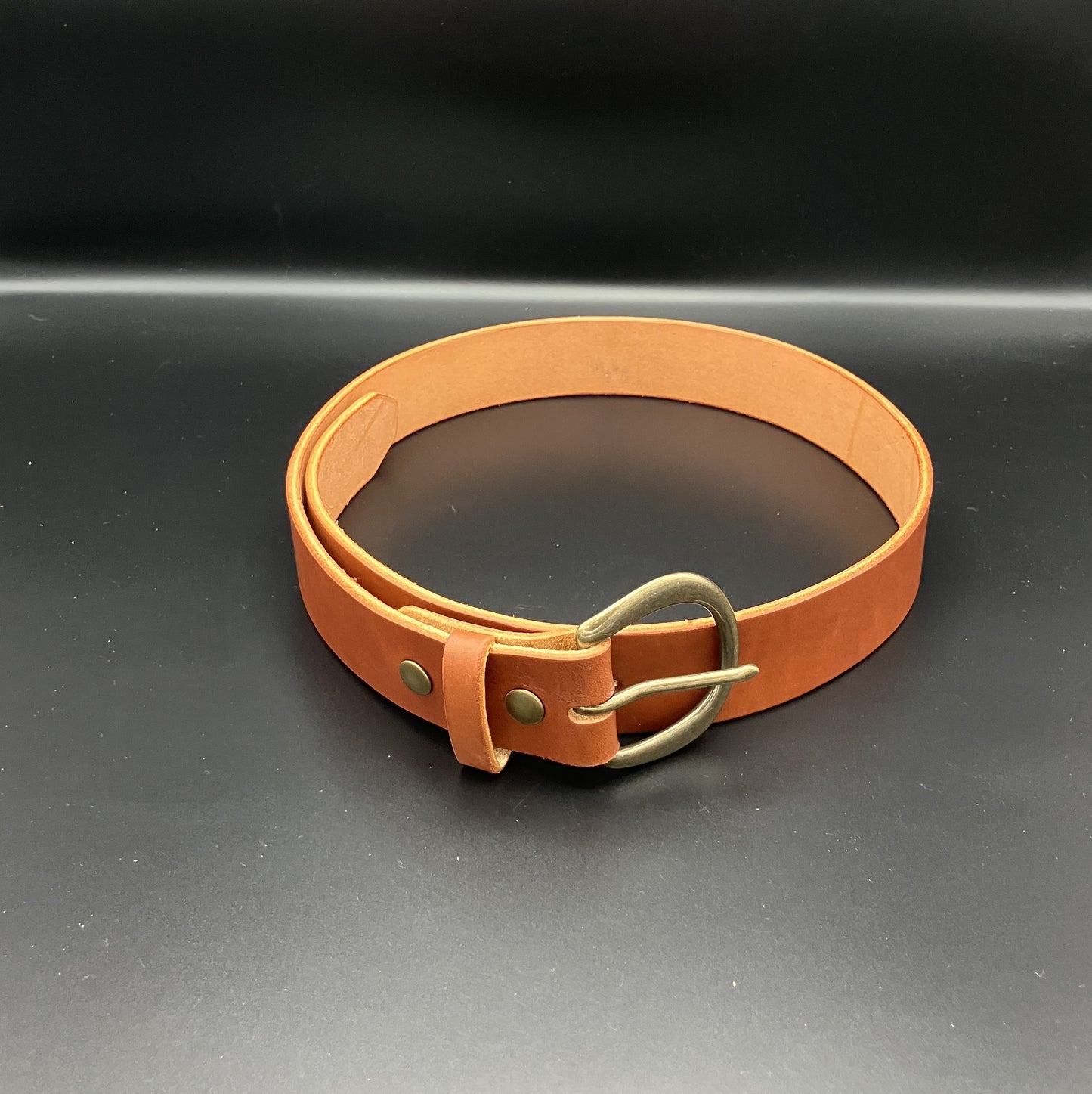 1-1/2" Leather Belt - Chestnut