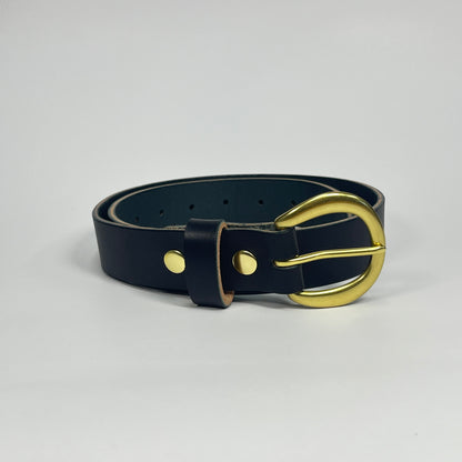 1-1/4" Leather Belt - Black