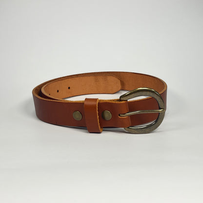 1-1/4" Leather Belt - Chestnut