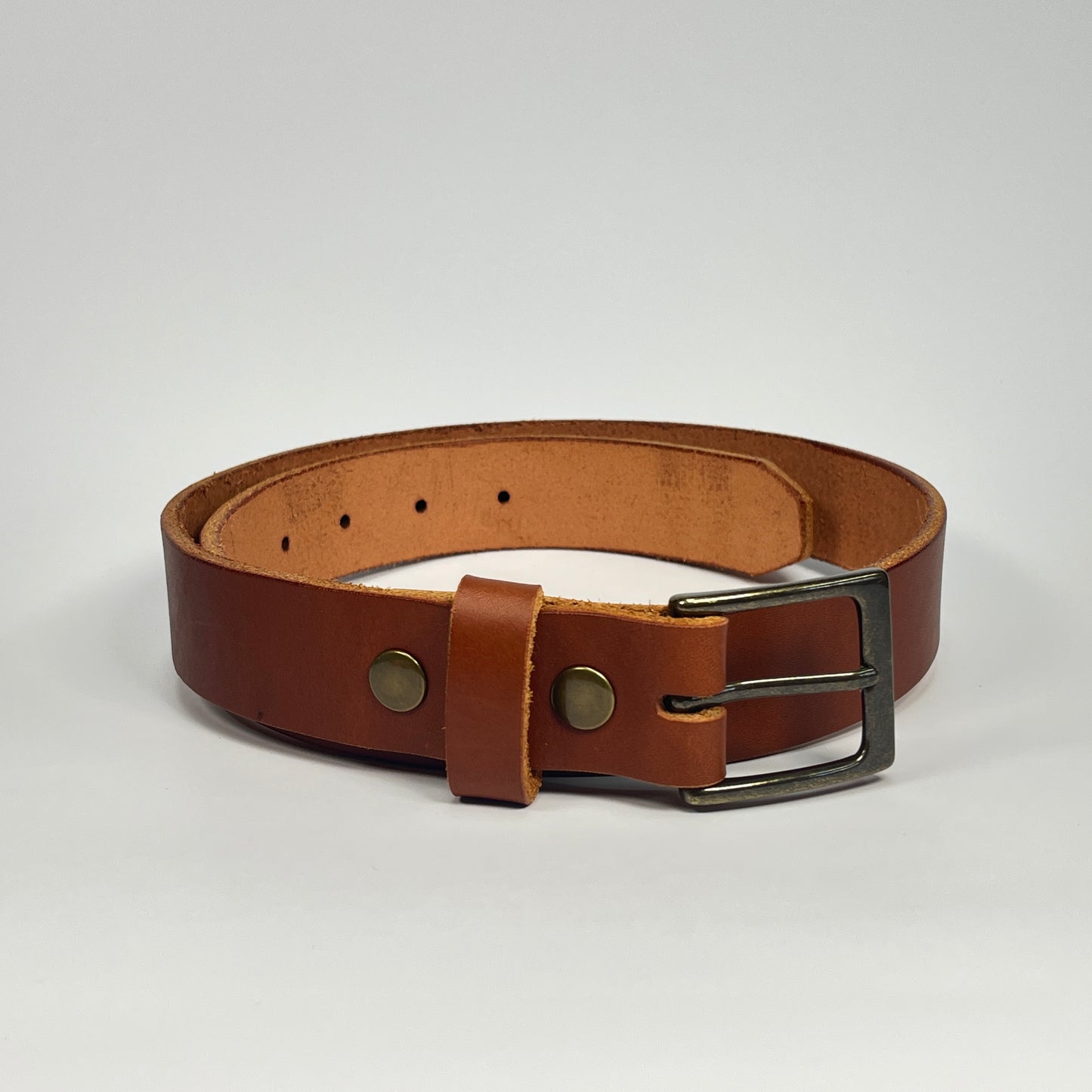 1-1/4" Leather Belt - Chestnut