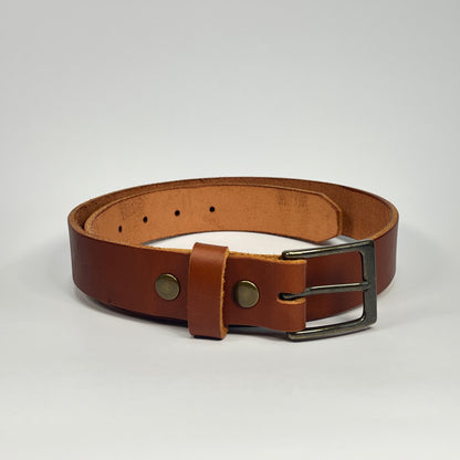1-1/4" Leather Belt - Chestnut