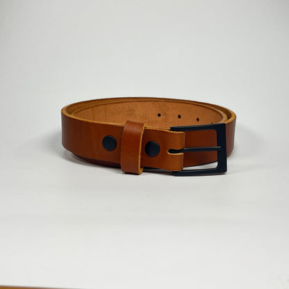 1-1/4" Leather Belt - Chestnut