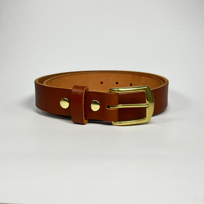 1-1/4" Leather Belt - Chestnut