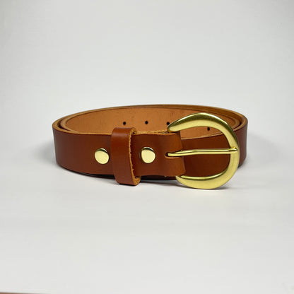 1-1/4" Leather Belt - Chestnut