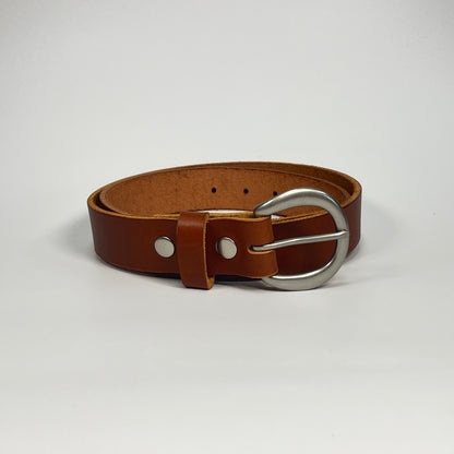 1-1/4" Leather Belt - Chestnut