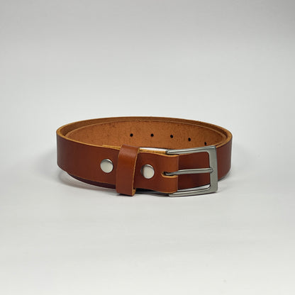 1-1/4" Leather Belt - Chestnut