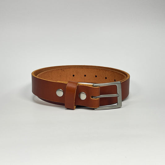 1-1/4" Leather Belt - Chestnut