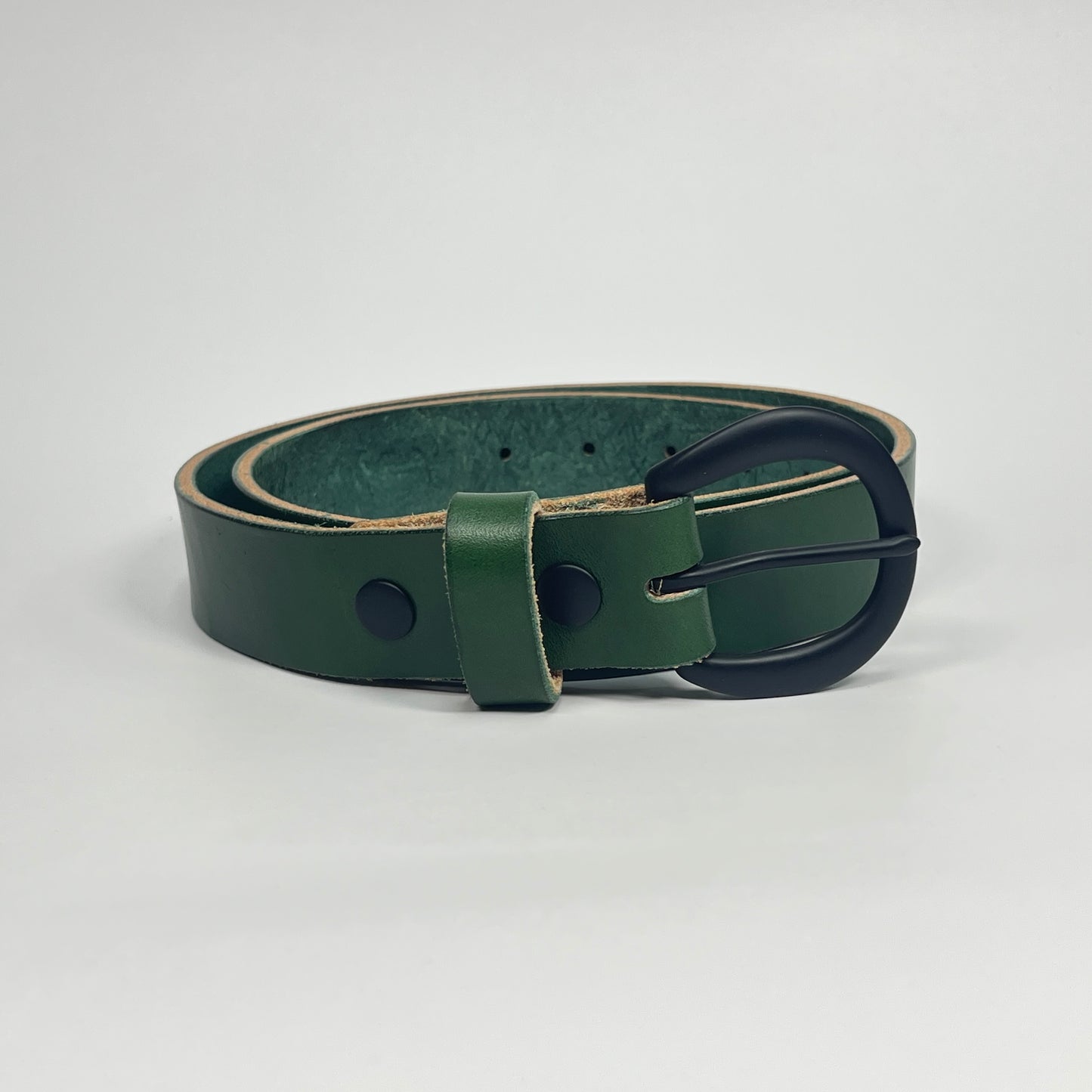 1-1/4" Leather Belt - Green