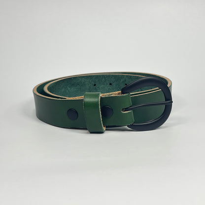 1-1/4" Leather Belt - Green