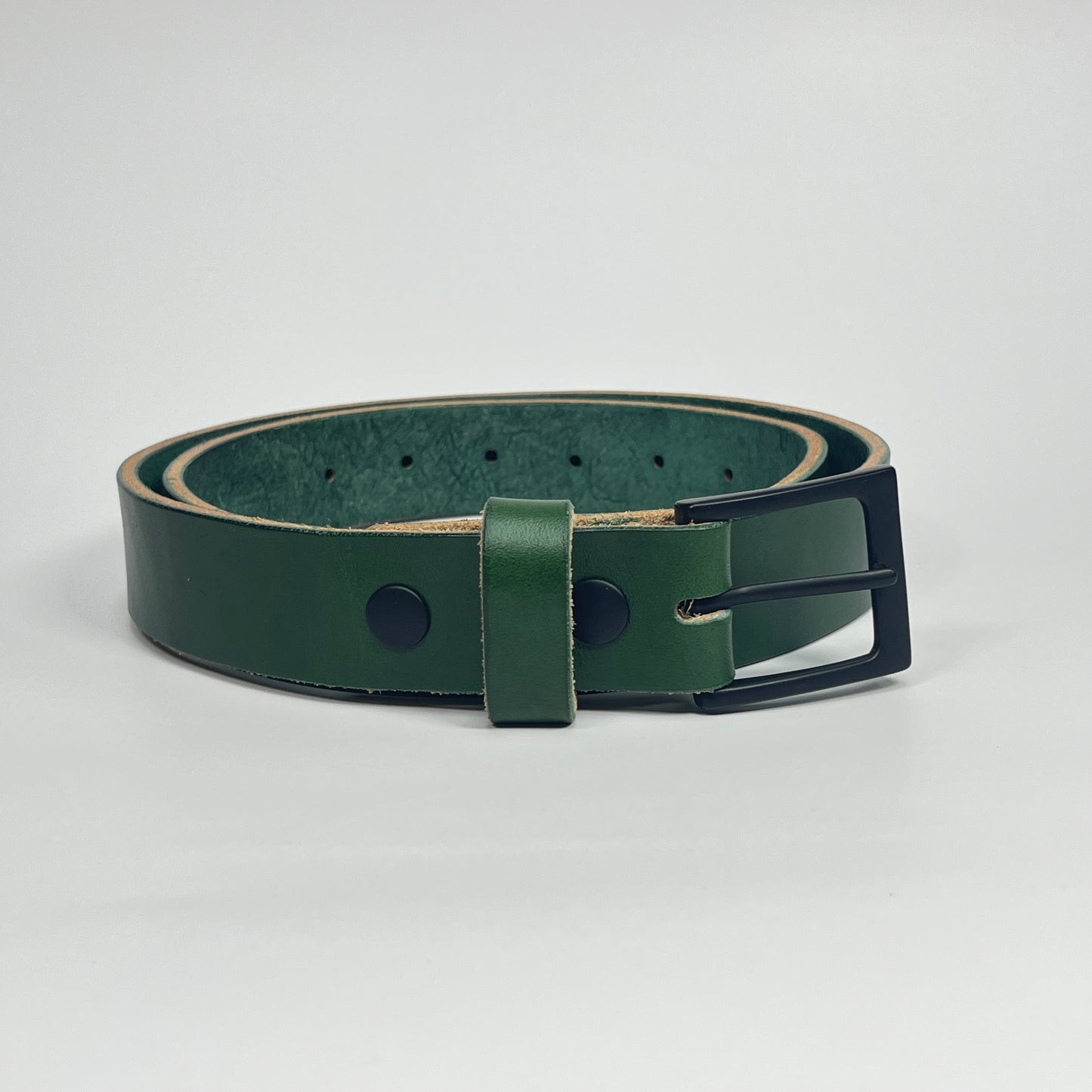 1-1/4" Leather Belt - Green