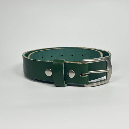 1-1/4" Leather Belt - Green