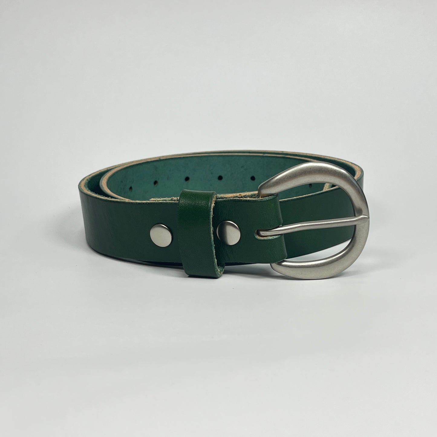 1-1/4" Leather Belt - Green