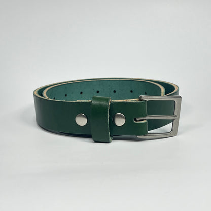 1-1/4" Leather Belt - Green