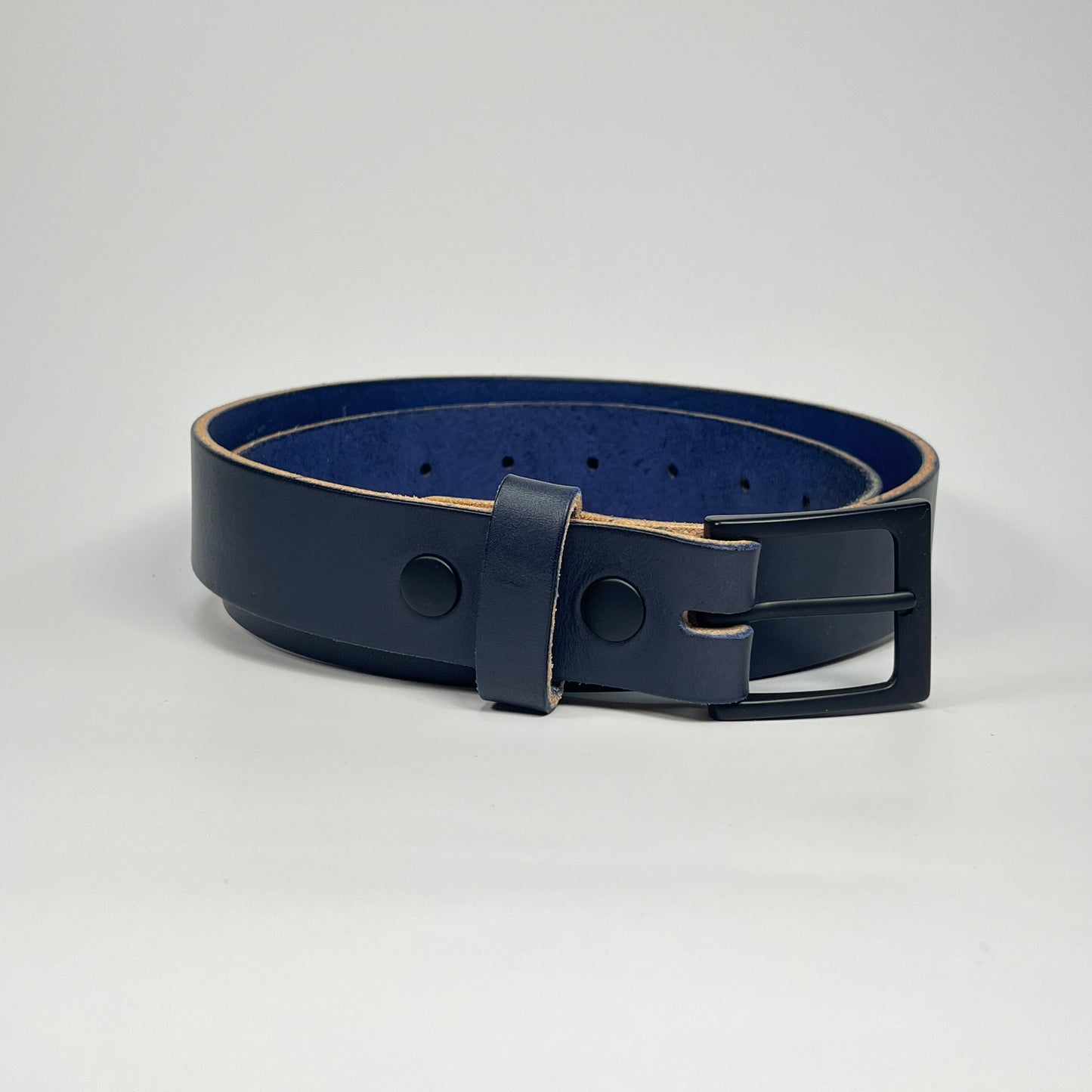 1-1/4" Leather Belt - Navy