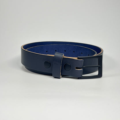 1-1/4" Leather Belt - Navy
