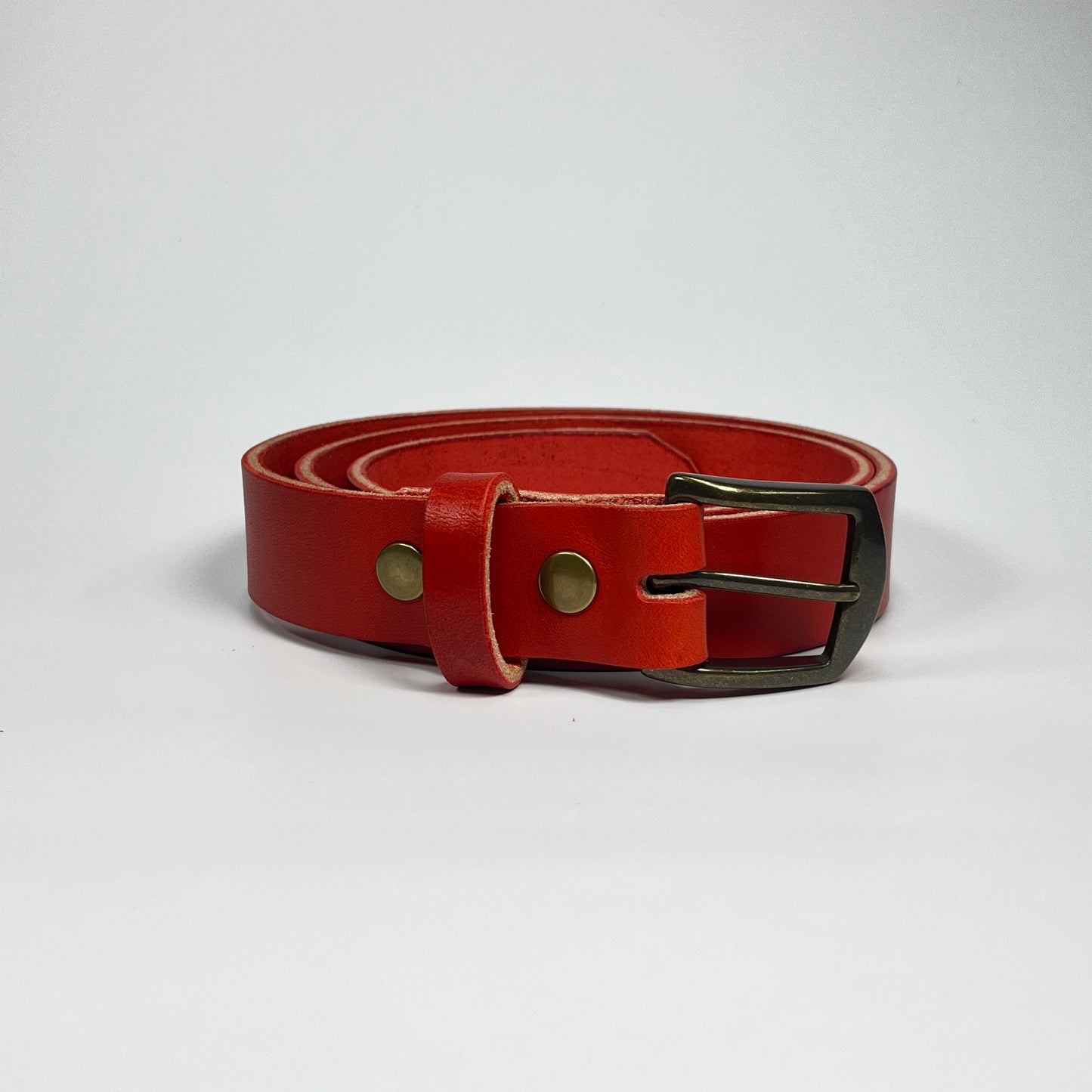 1-1/4" Leather Belt - Red