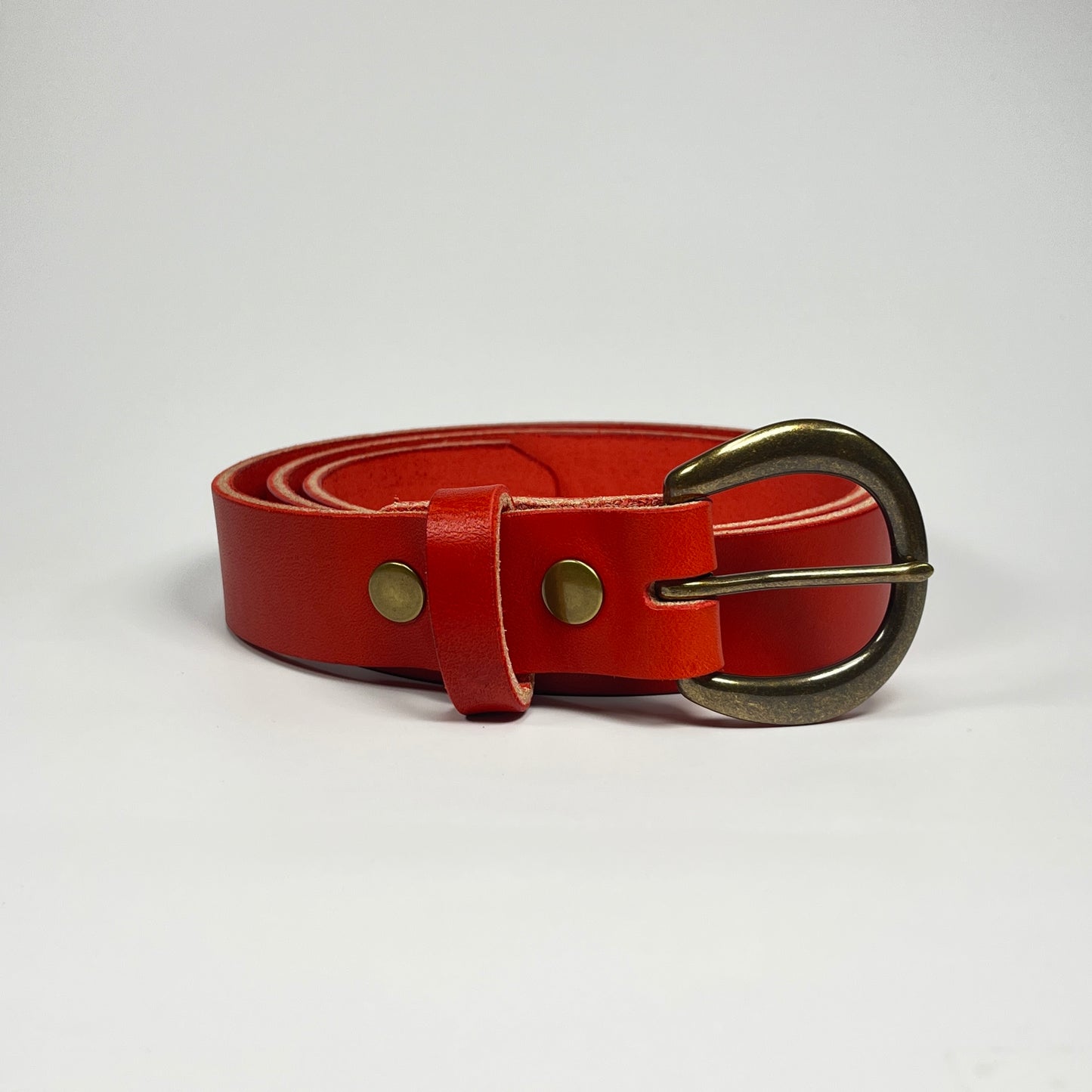 1-1/4" Leather Belt - Red