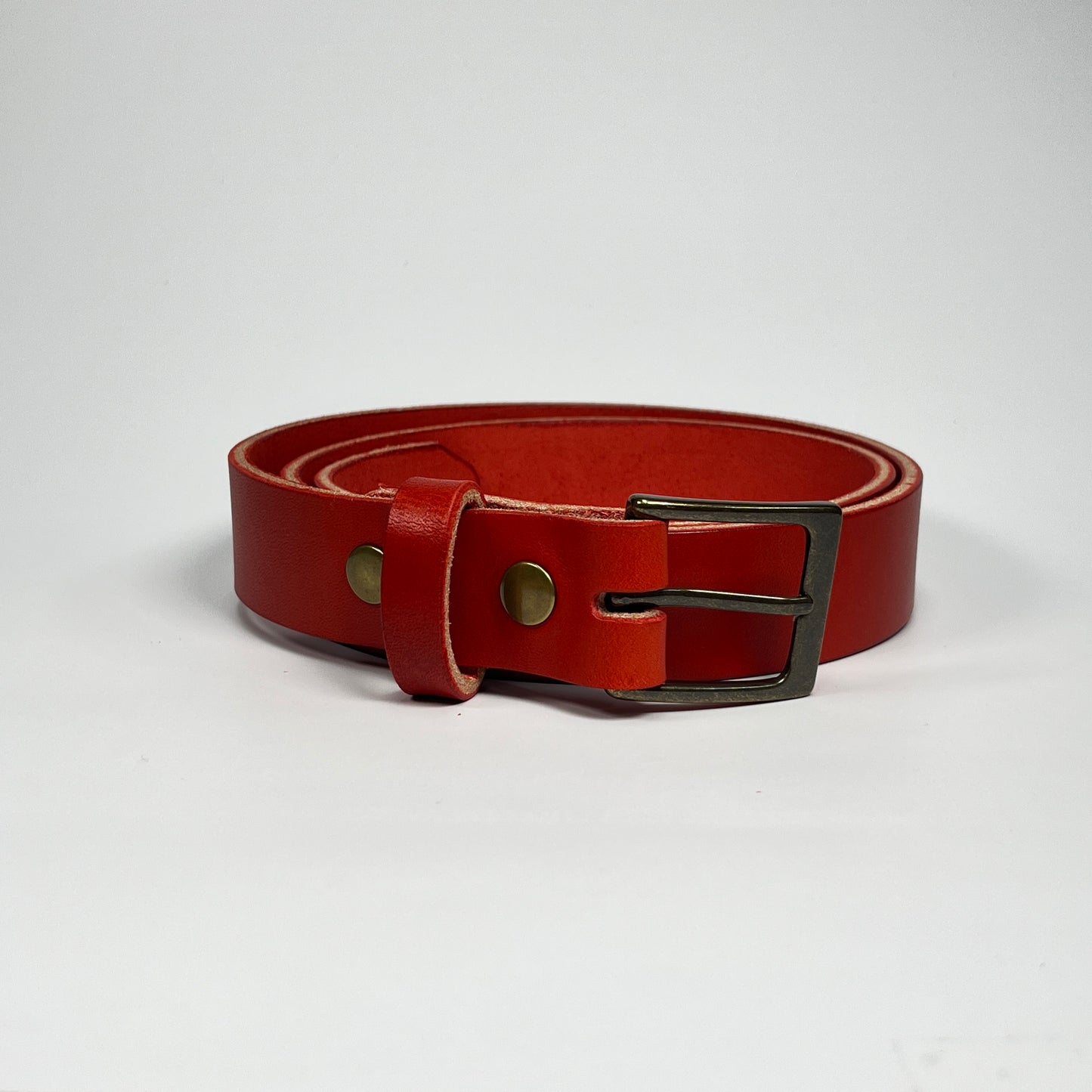 1-1/4" Leather Belt - Red