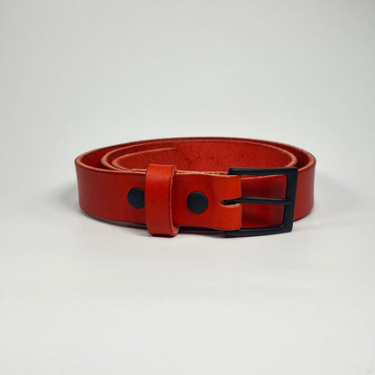 1-1/4" Leather Belt - Red