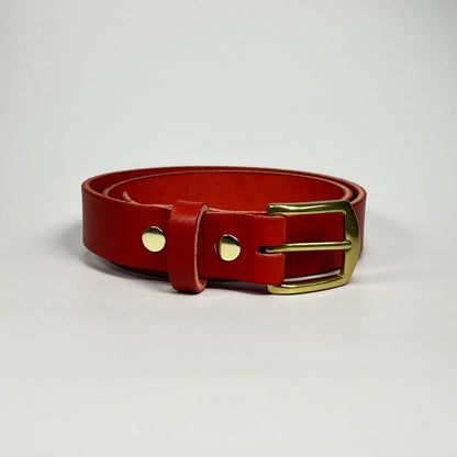 1-1/4" Leather Belt - Red