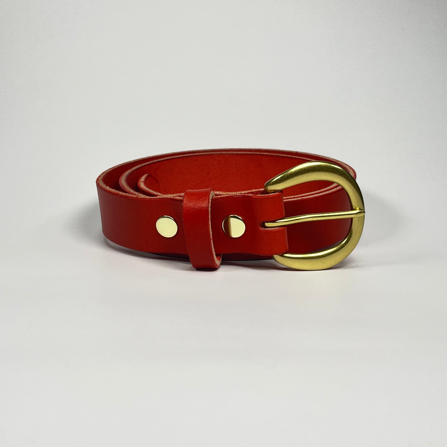 1-1/4" Leather Belt - Red