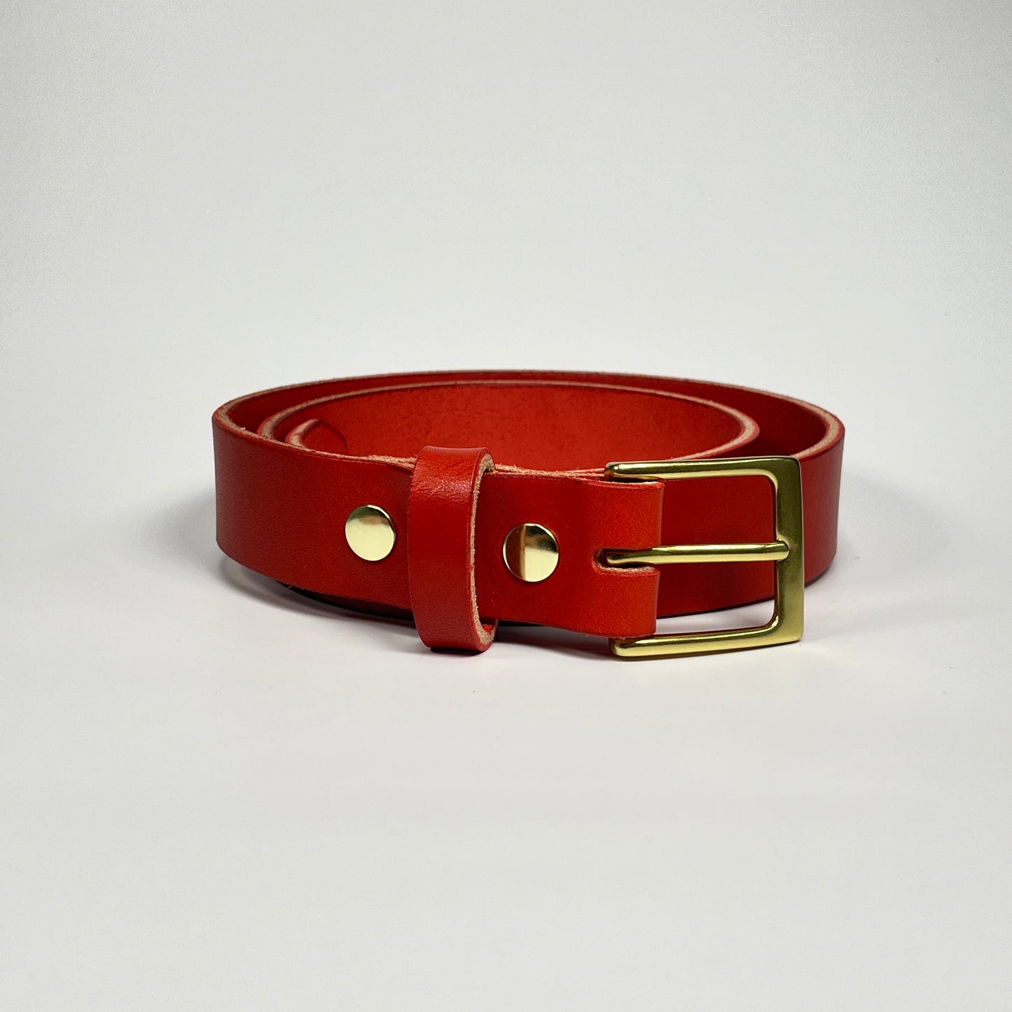 1-1/4" Leather Belt - Red