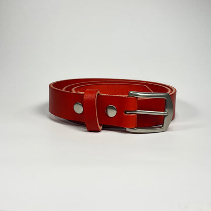 1-1/4" Leather Belt - Red