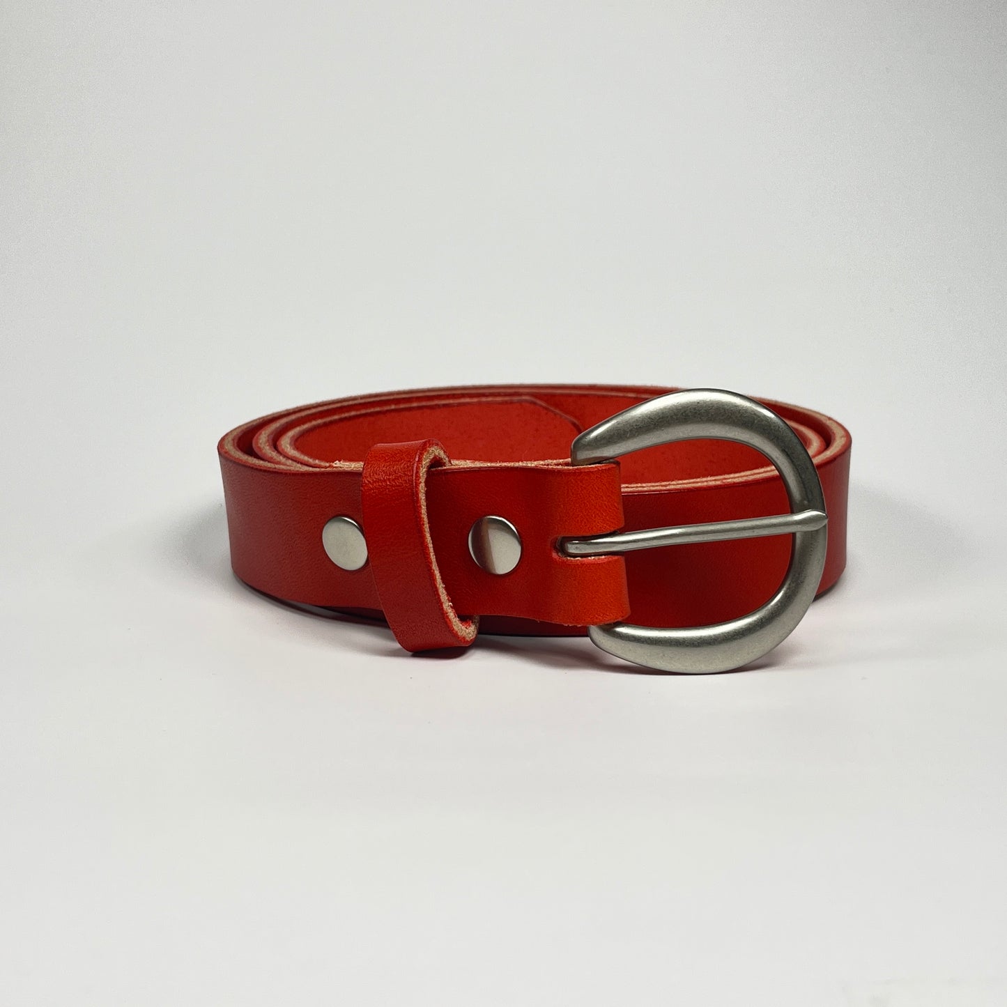 1-1/4" Leather Belt - Red