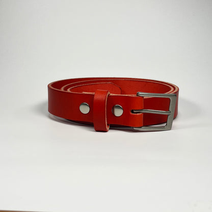 1-1/4" Leather Belt - Red