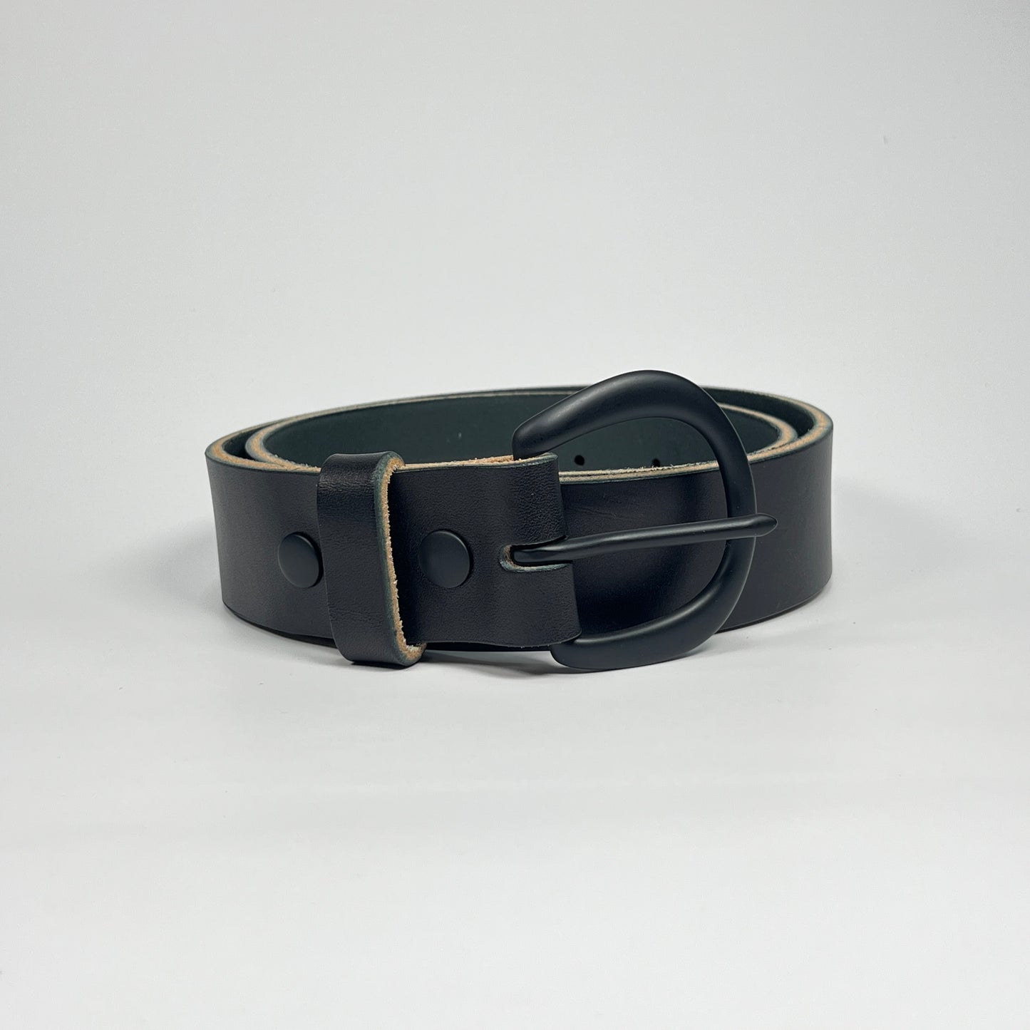 1-1/2" Leather Belt - Black