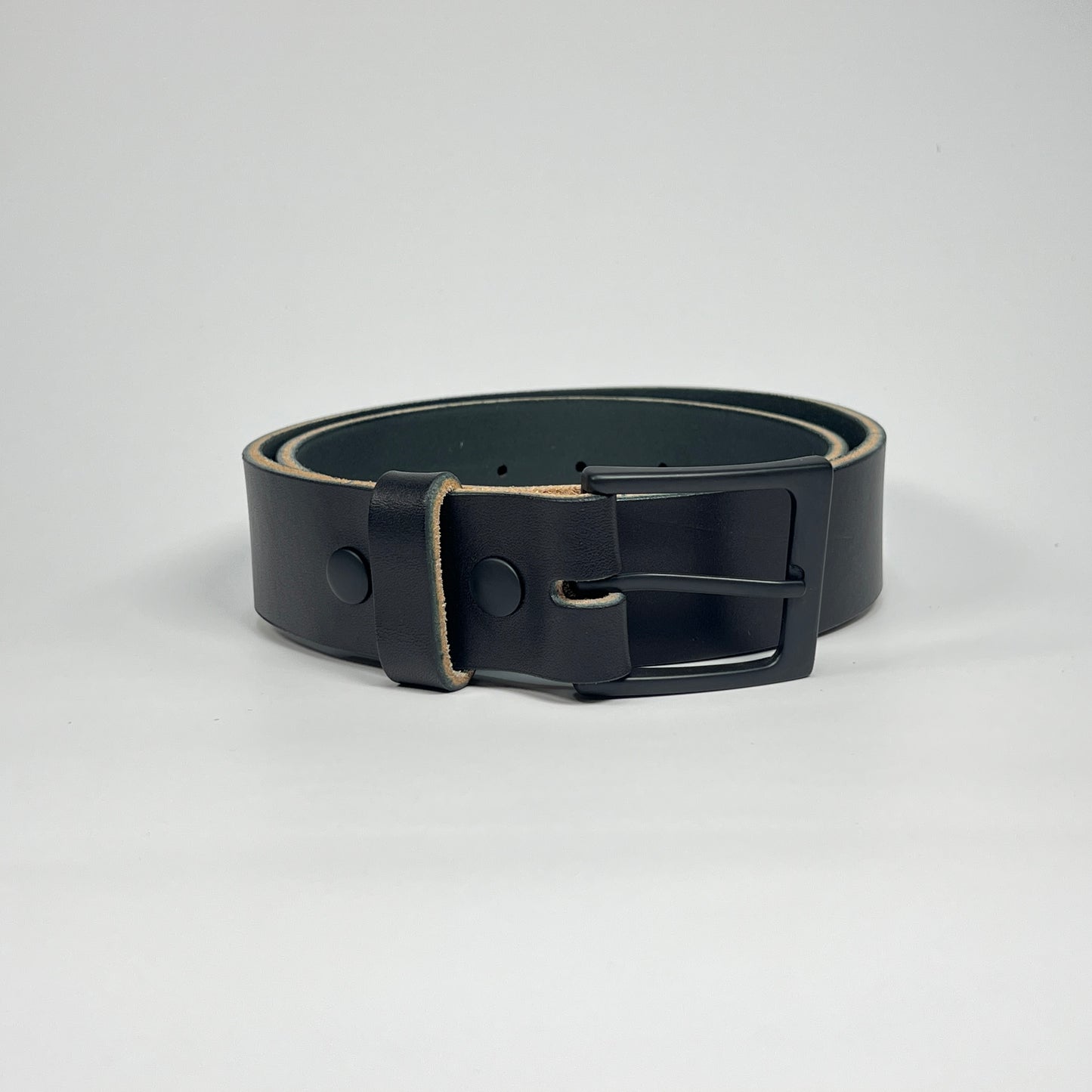 1-1/2" Leather Belt - Black