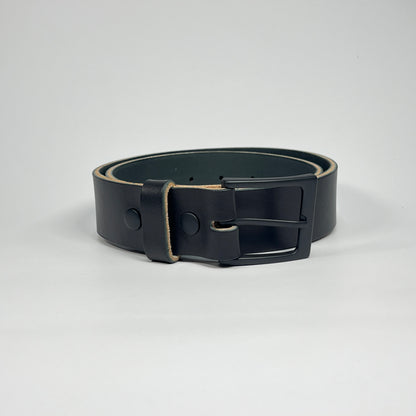 1-1/2" Leather Belt - Black