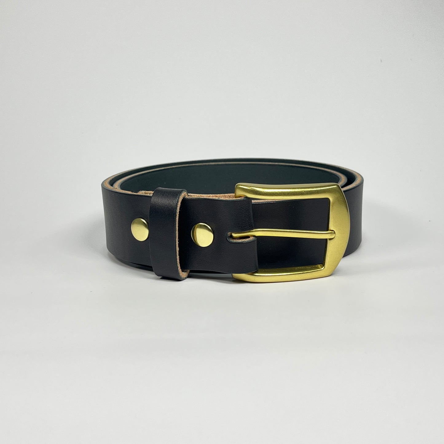 1-1/2" Leather Belt - Black