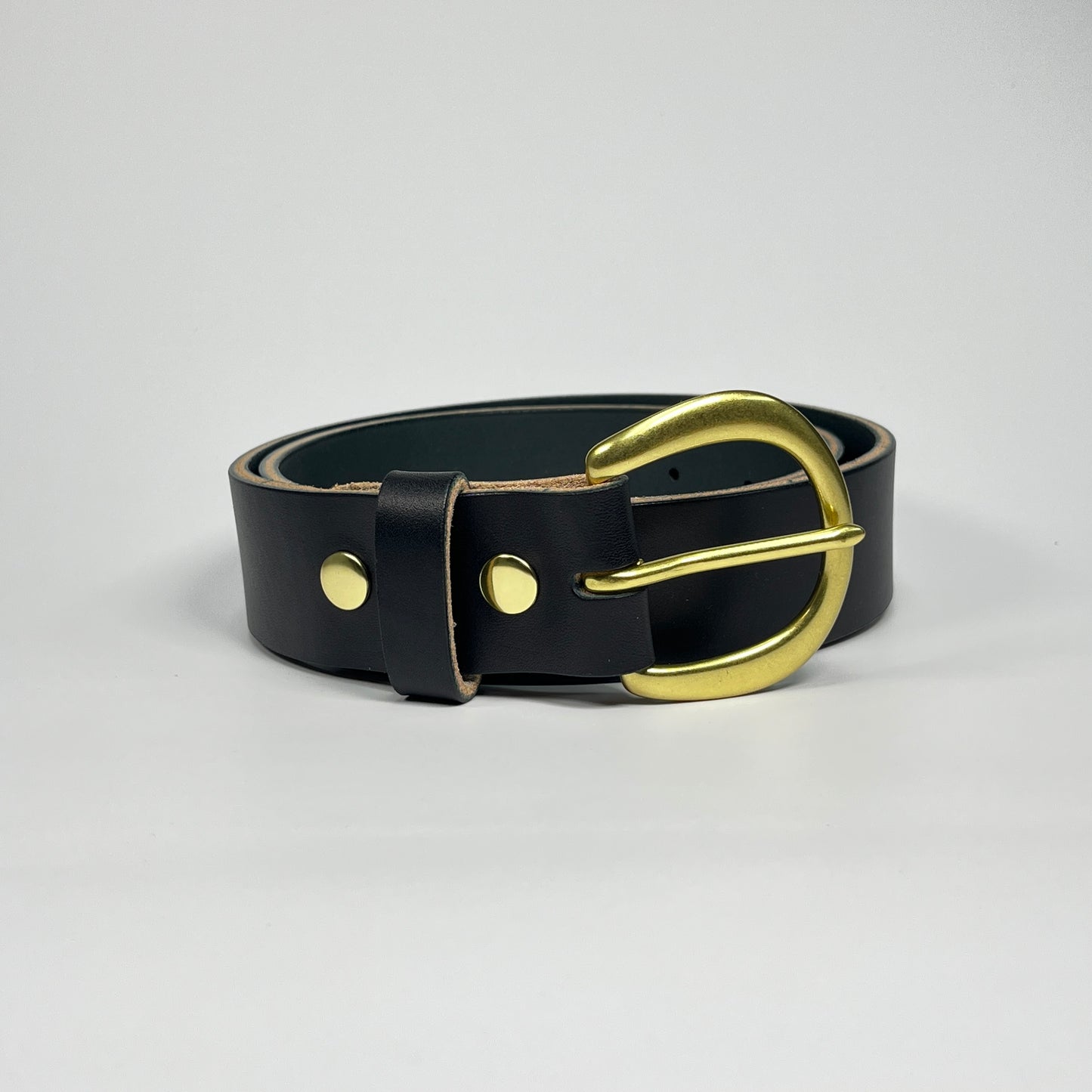 1-1/2" Leather Belt - Black