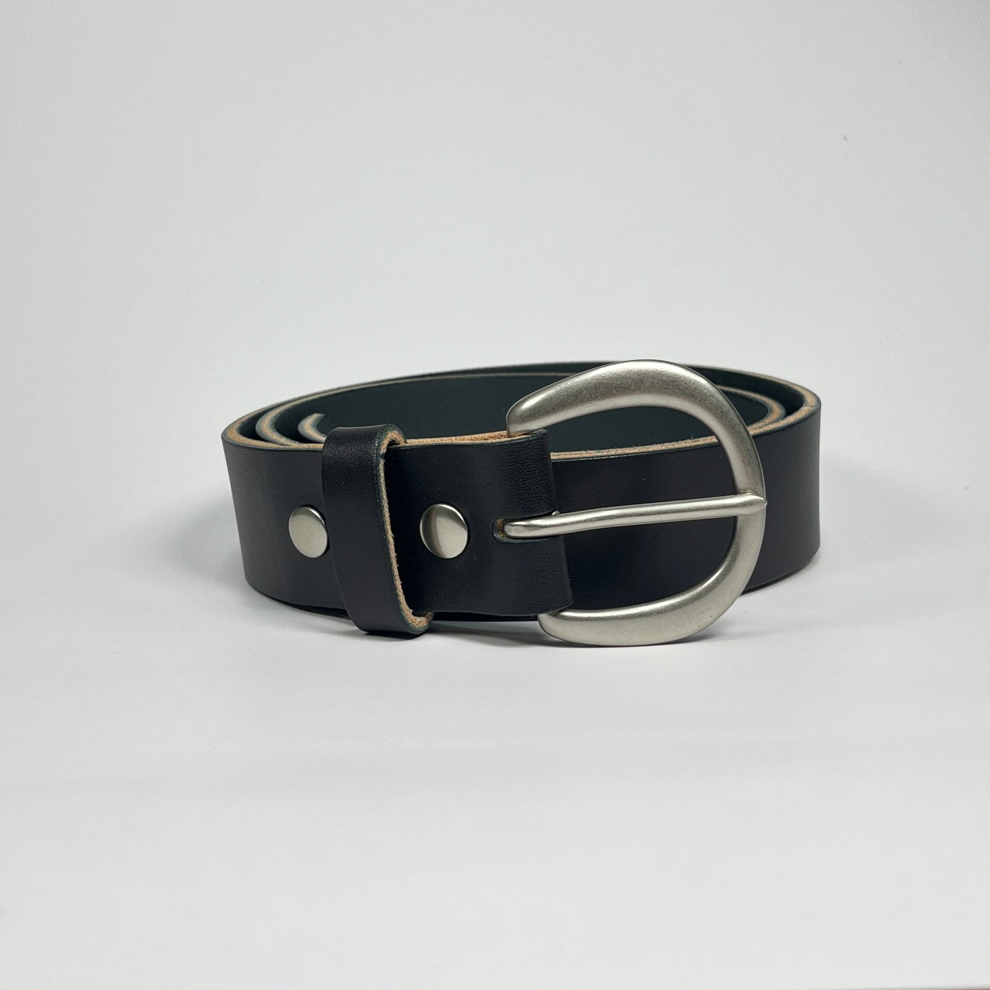 1-1/2" Leather Belt - Black