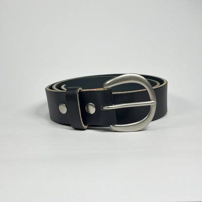 1-1/2" Leather Belt - Black