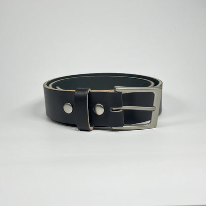1-1/2" Leather Belt - Black