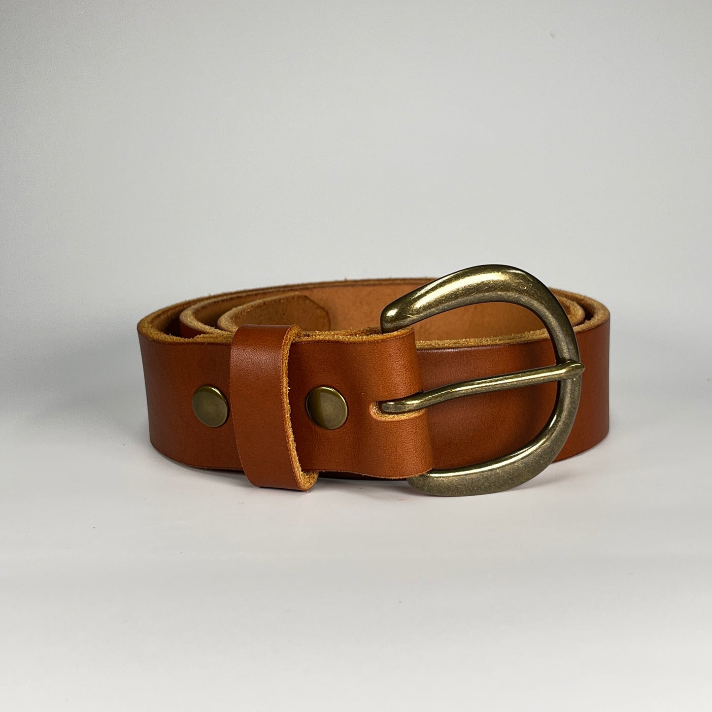 1-1/2" Leather Belt - Chestnut