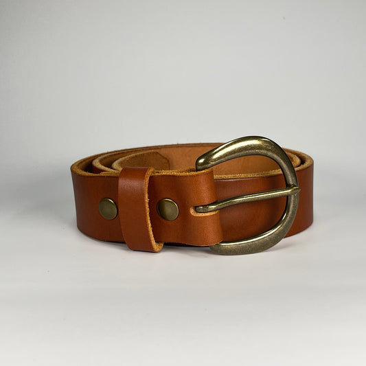 1-1/2" Leather Belt - Chestnut