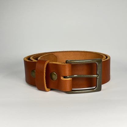 1-1/2" Leather Belt - Chestnut