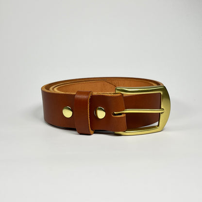 1-1/2" Leather Belt - Chestnut