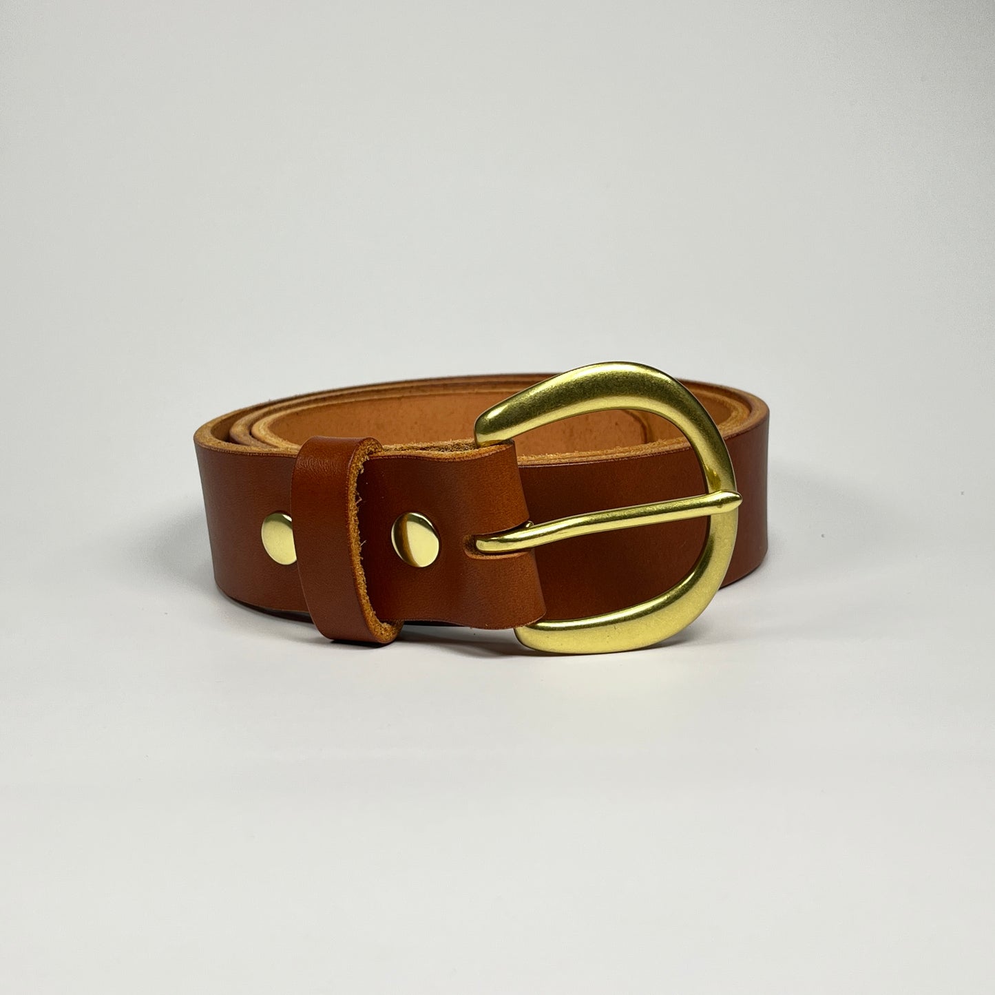1-1/2" Leather Belt - Chestnut