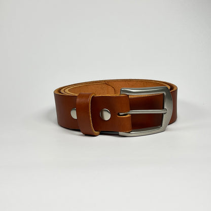 1-1/2" Leather Belt - Chestnut