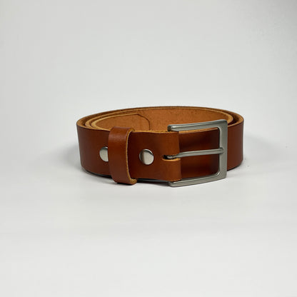 1-1/2" Leather Belt - Chestnut