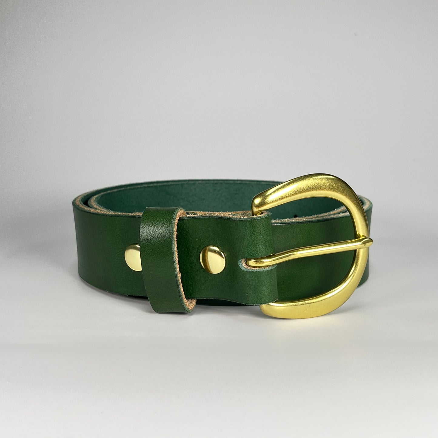 1-1/2" Leather Belt - Green