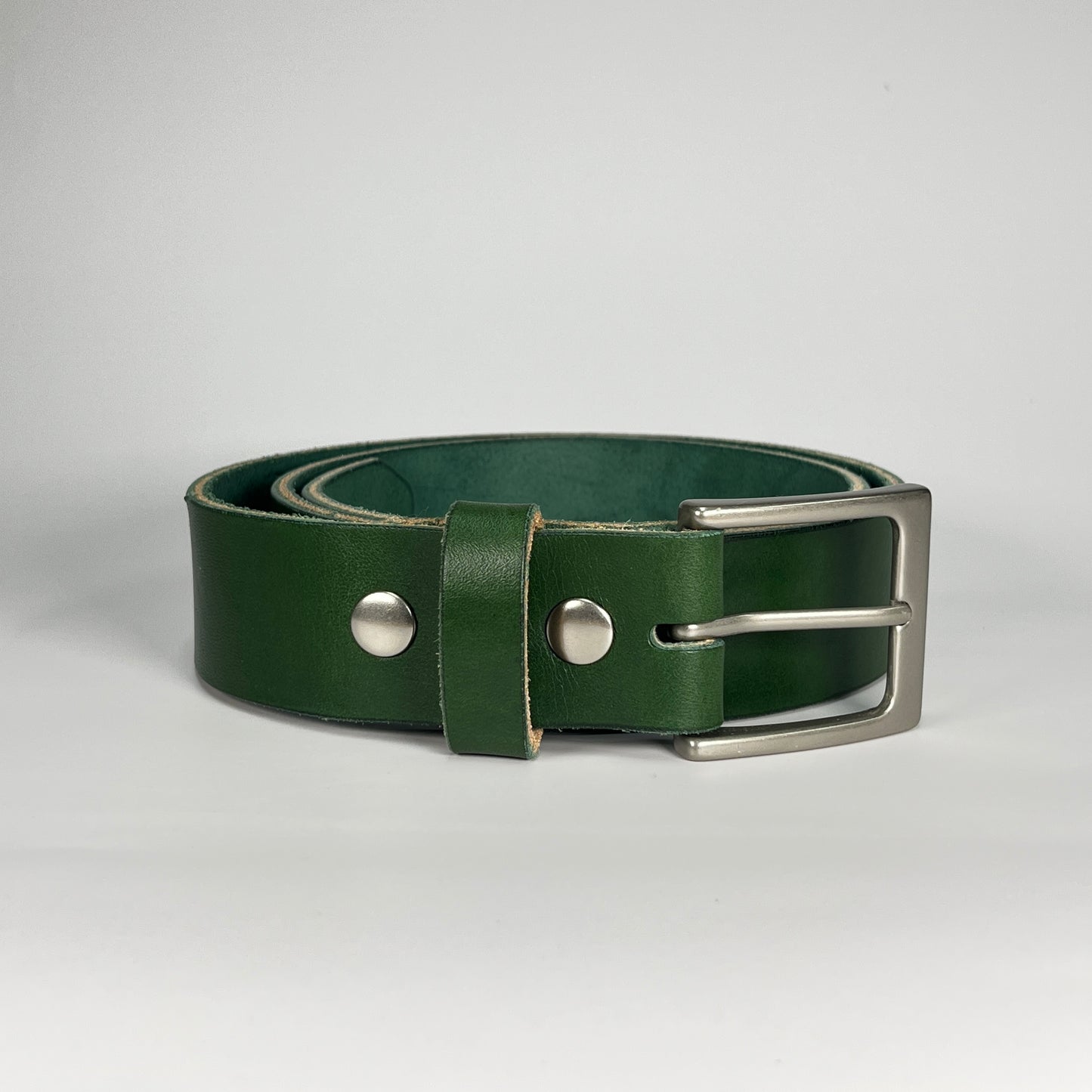 1-1/2" Leather Belt - Green