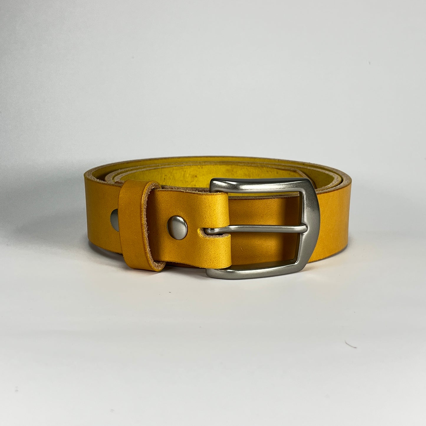 1-1/2" Leather Belt - Mustard