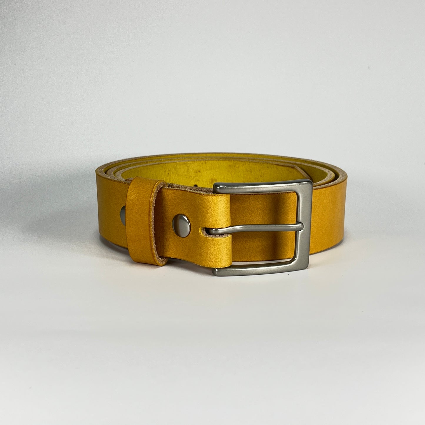 1-1/2" Leather Belt - Mustard