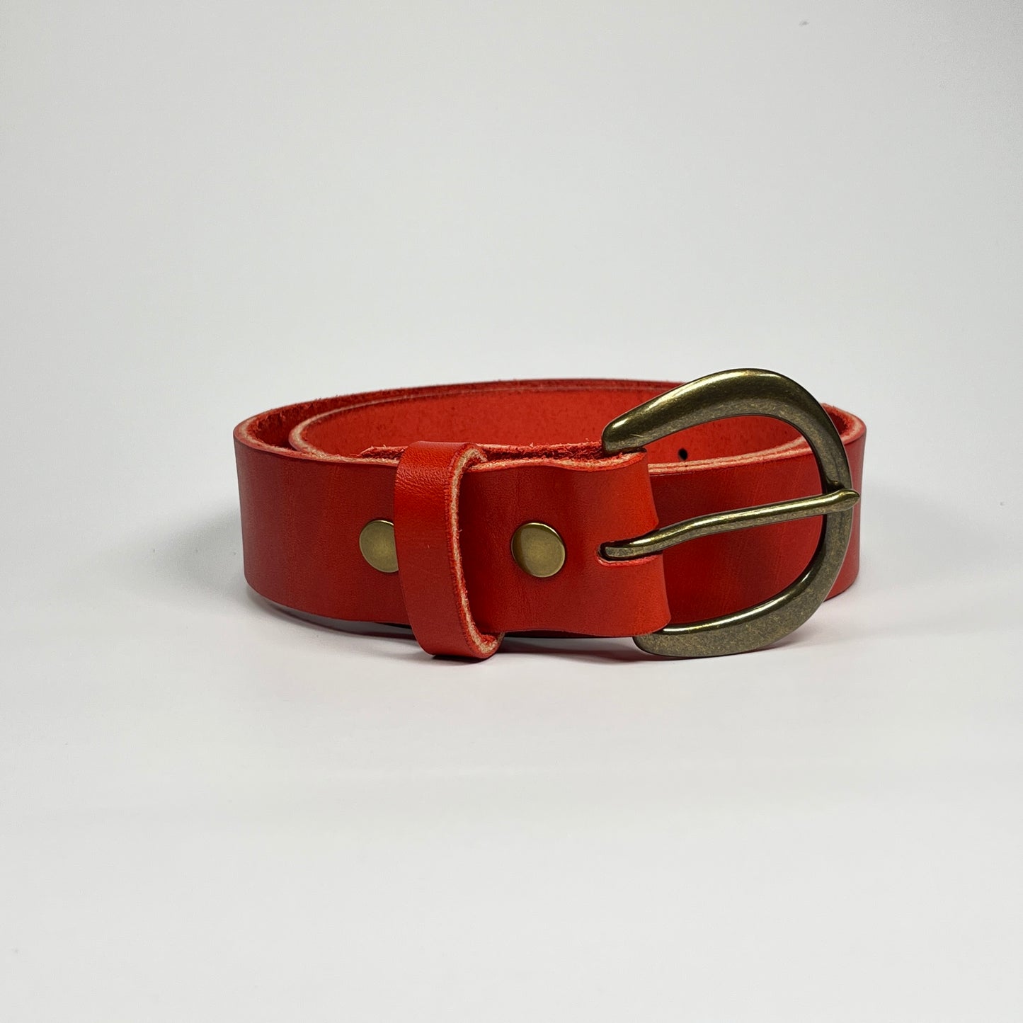 1-1/2" Leather Belt - Red