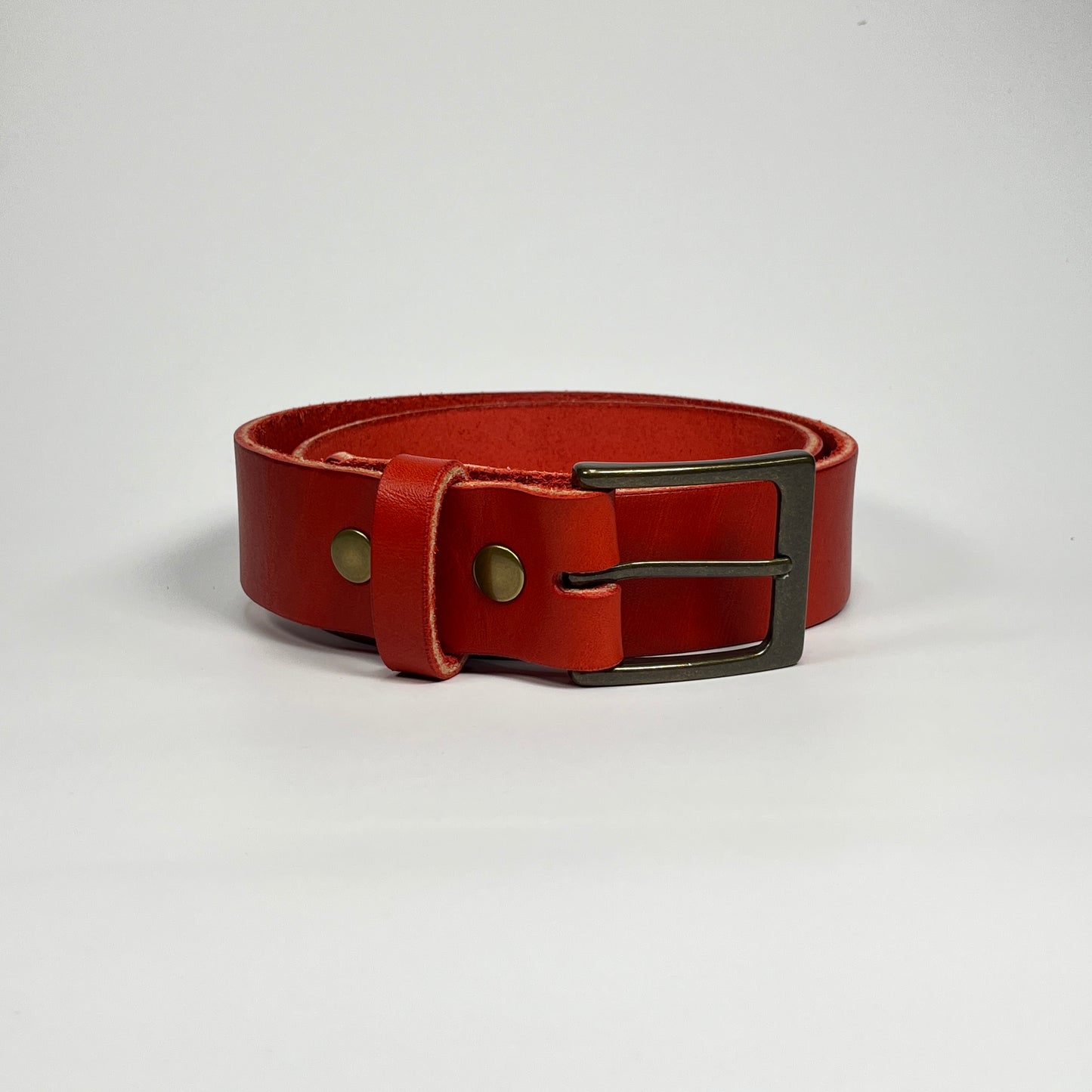 1-1/2" Leather Belt - Red
